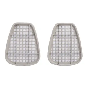 Two respiratory mask filter cartridges