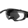 Black 3M protective goggles with clear visor