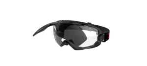 Black 3M protective goggles with clear visor