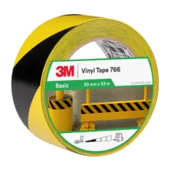 3M yellow and black vinyl tape, industrial use.