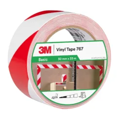 Red and white 3M vinyl tape roll