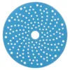 Round blue perforated sanding disc