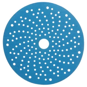 Blue abrasive disc with multiple holes