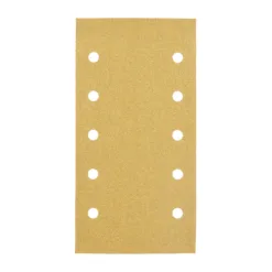 Rectangular sandpaper sheet with holes