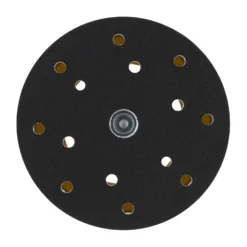 Black circular sander pad with multiple holes