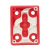 Red and white plastic mounting bracket