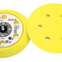 Yellow 3M Hookit disc pad and backing pad