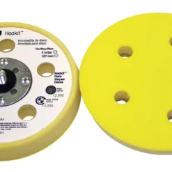 3M Hookit disc pads, yellow surface, five holes