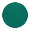 Green circular sandpaper disc
