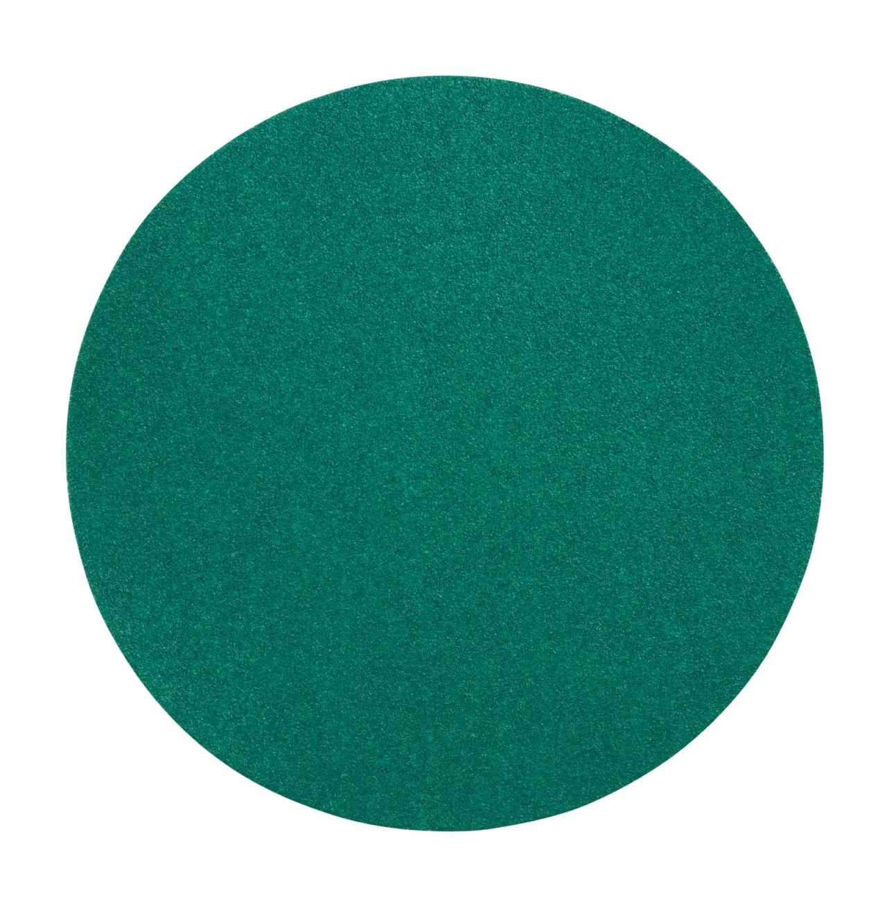 Green circular sandpaper disc