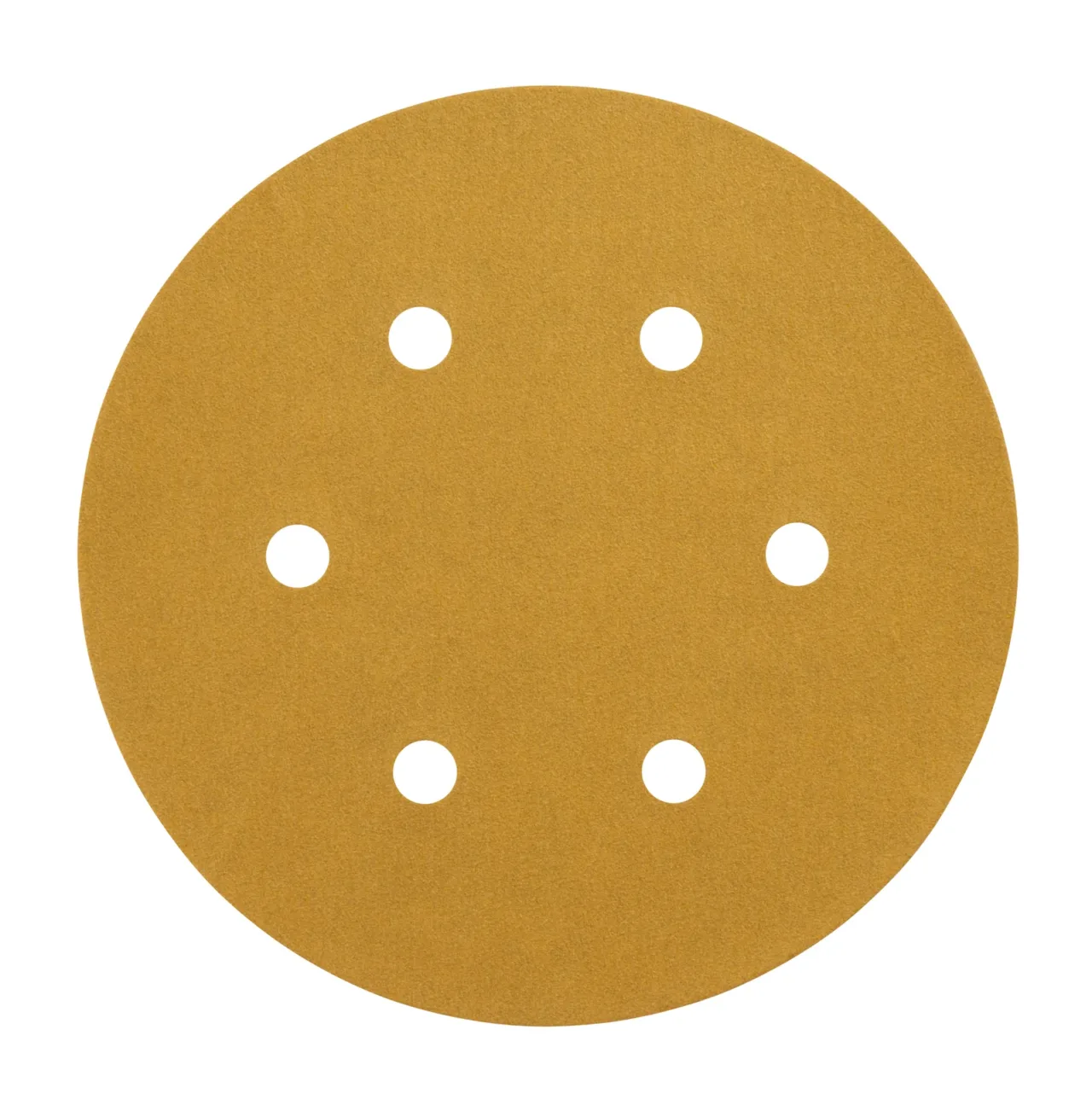 Round sandpaper disc with six holes