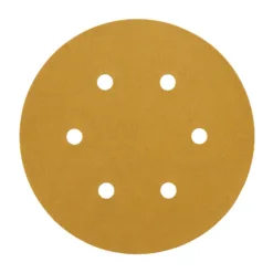 Round sandpaper disc with six holes