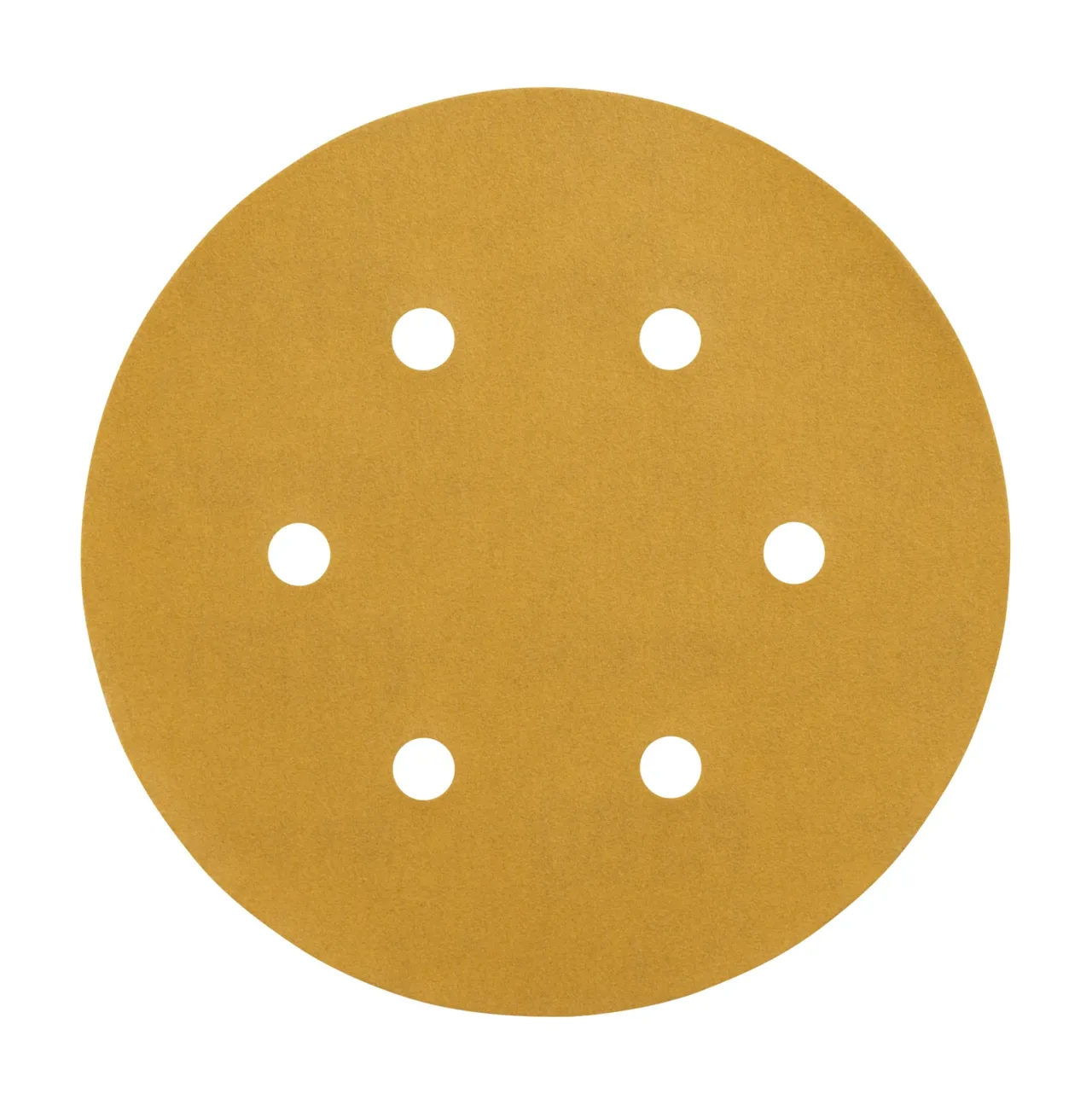 Round sandpaper disc with six holes