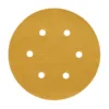 Round sandpaper disc with six holes