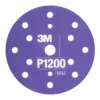 Purple 3M P1200 abrasive disc with holes.