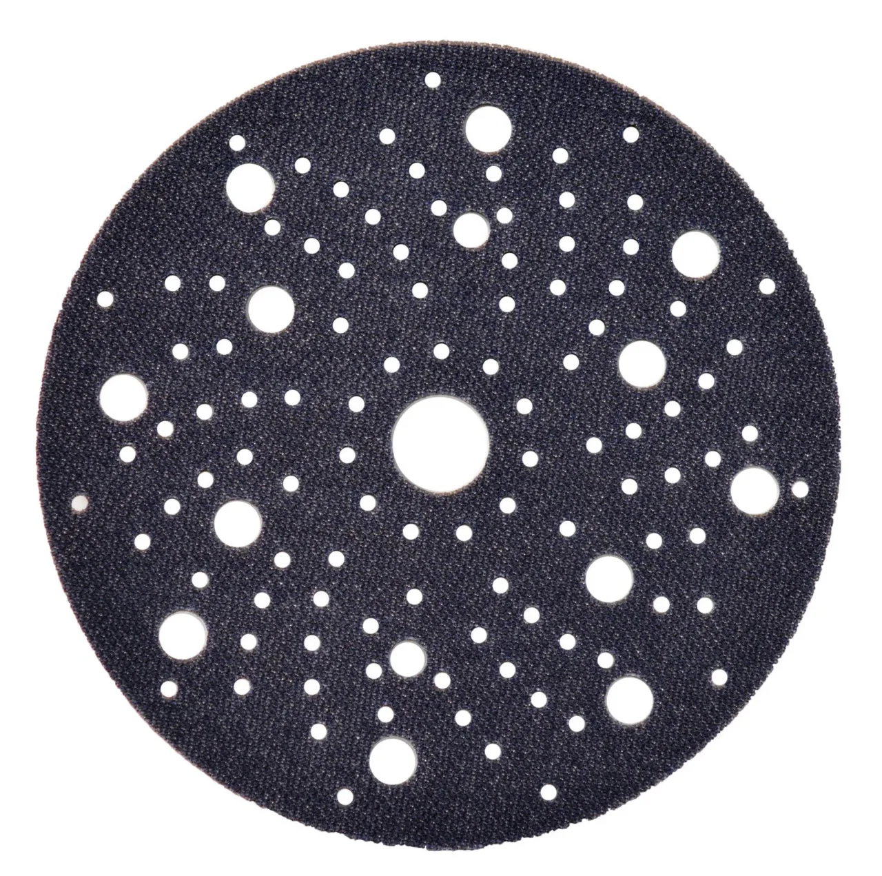 Round sanding disc with many holes