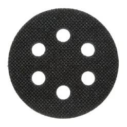 Round black abrasive sanding disc with holes