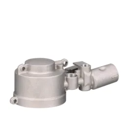 Metal automotive engine part close-up view