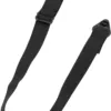 Black adjustable camera strap with clips