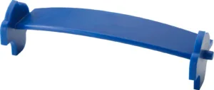 Blue plastic toboggan toy piece