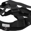 Black safety helmet suspension system with straps