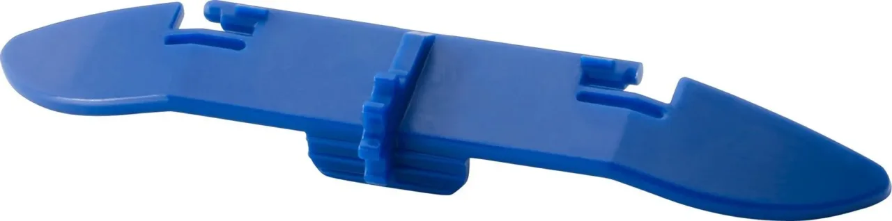 Blue plastic leveling wedge tool