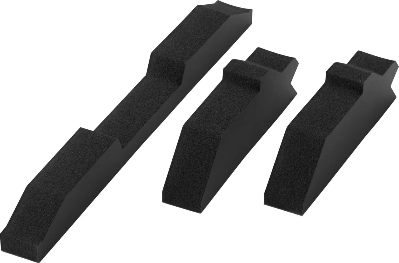 Black foam rifle case inserts set of three