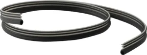 Flexible rubber sealing strip, black and gray