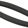 Oval-shaped black foam gasket