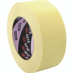 Yellow industrial masking tape roll