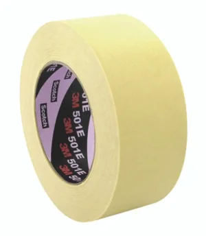 Yellow industrial masking tape roll