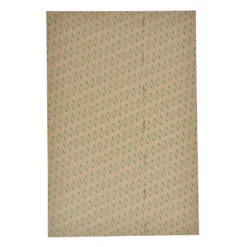 Brown craft paper with green diagonal text pattern.