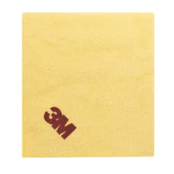 Yellow microfiber cloth with 3M logo.