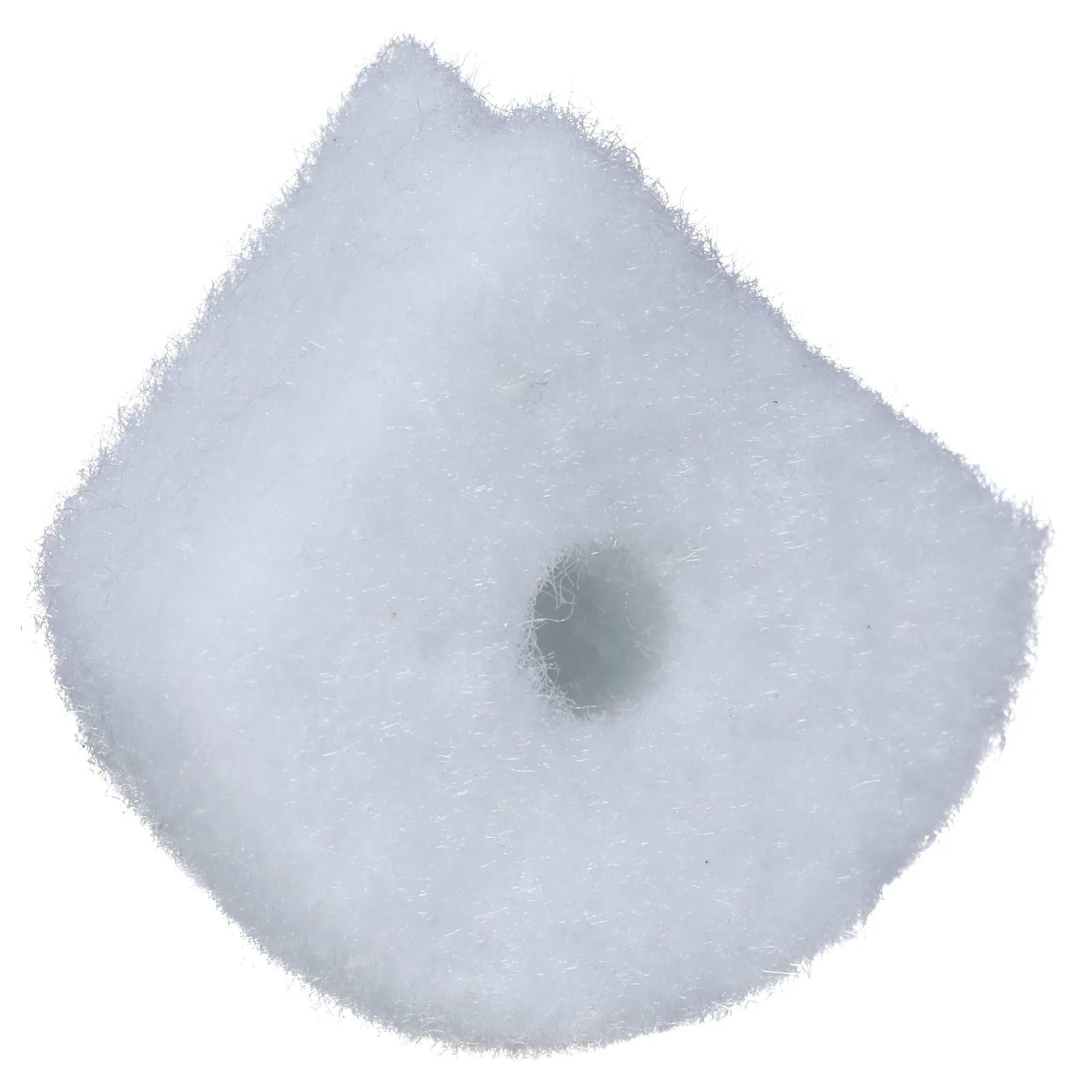 White, fluffy polyester fiber hole cleaner