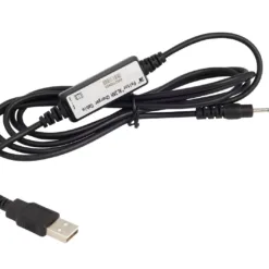 Black USB charger cable with adapter