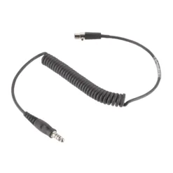 Coiled audio cable with connectors