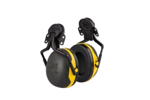Yellow and black noise-canceling earmuffs