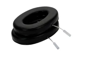 Black ear cushions with tubing connectors
