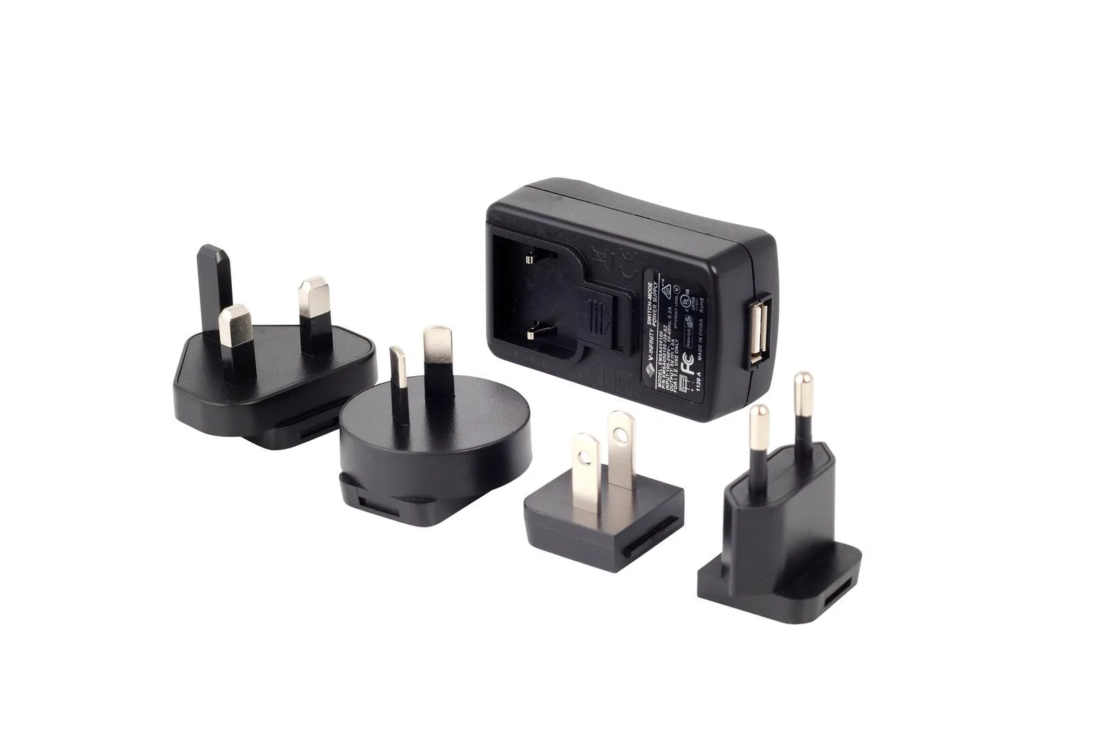 Universal charger with international plug adapters