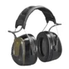 Black noise-cancelling headphones with padded ear cups.