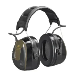 Black noise-cancelling headphones with padded ear cups.