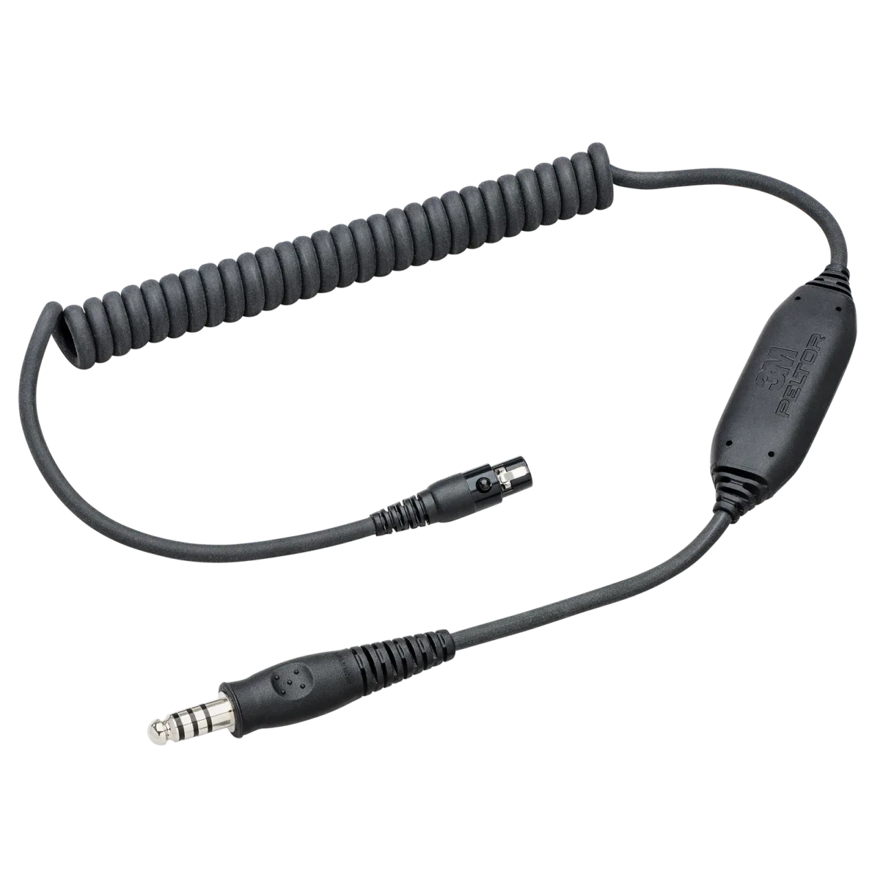 Coiled audio cable with 3.5mm jack connector