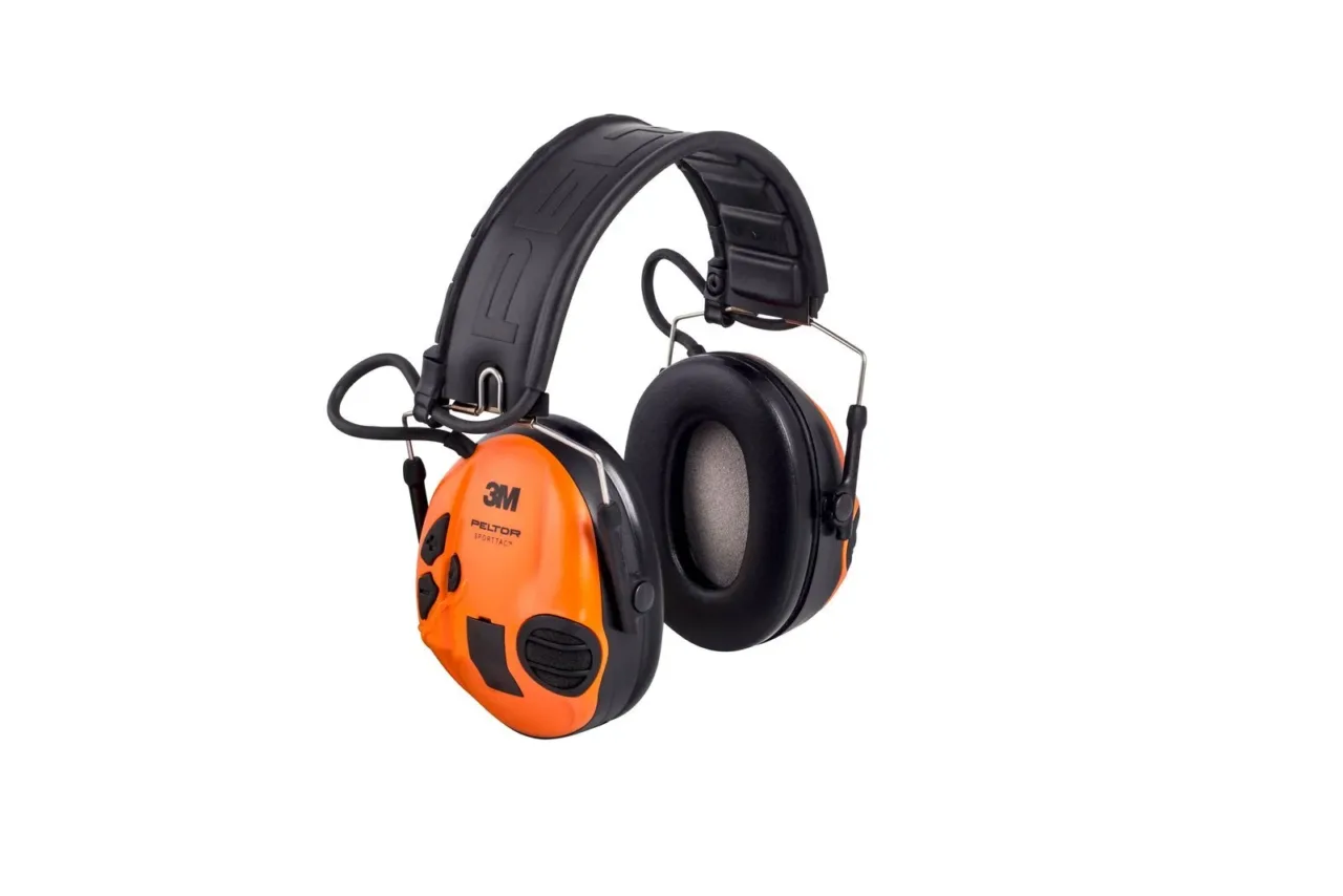 Orange noise-canceling headphones by 3M Peltor