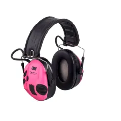 Pink noise-canceling headphones by 3M Peltor
