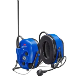 3M Peltor blue communication headset with microphone