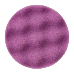 Purple textured circular car polishing pad