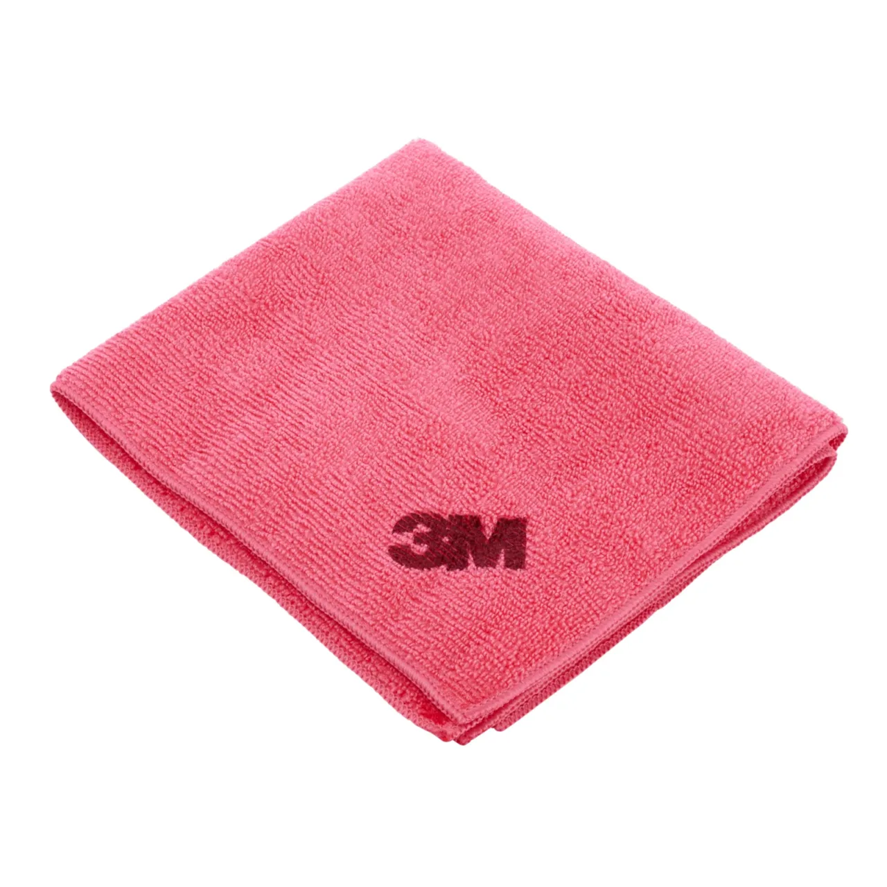 Pink microfiber cleaning cloth with 3M logo.