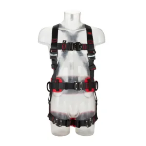 Safety harness on transparent mannequin