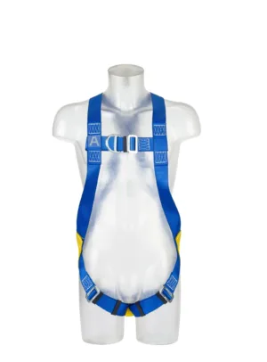 Blue safety harness on mannequin