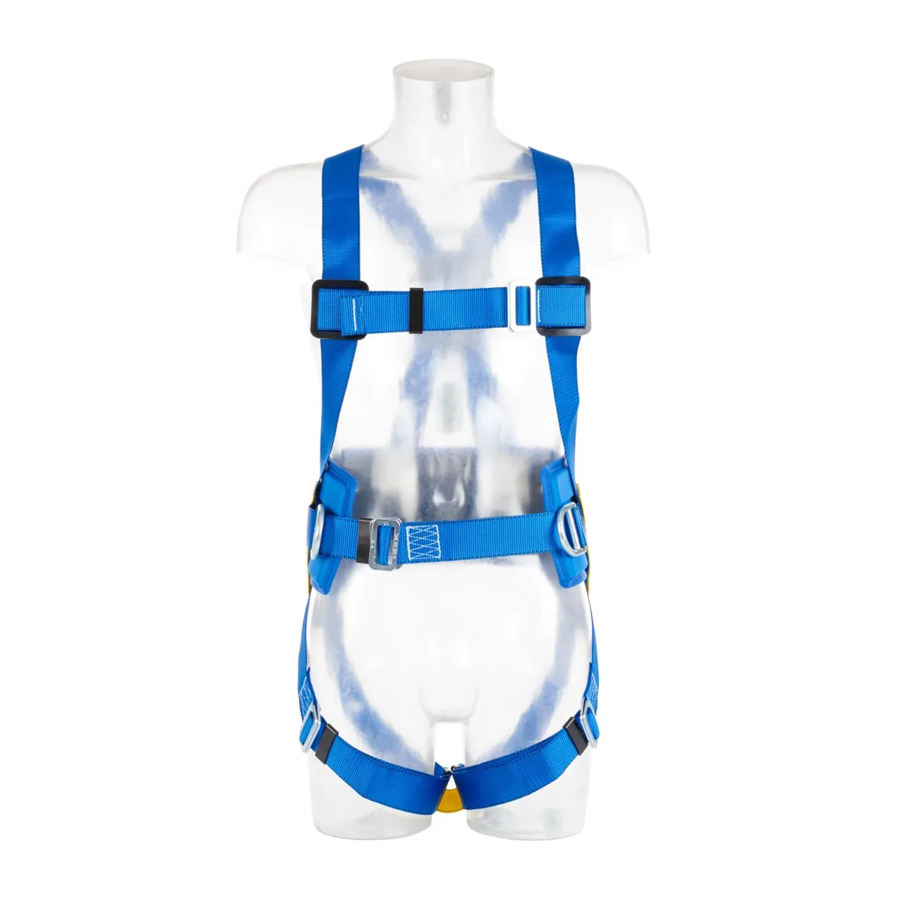 Safety harness on a mannequin.